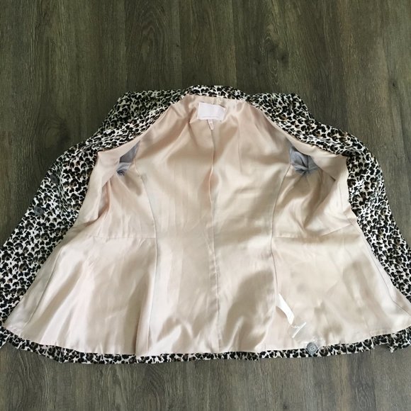 Rebecca Taylor Leopard Print Velveteen Jacket - Picture 12 of 15